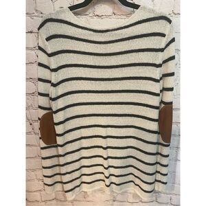 August Mist patch elbow sweater